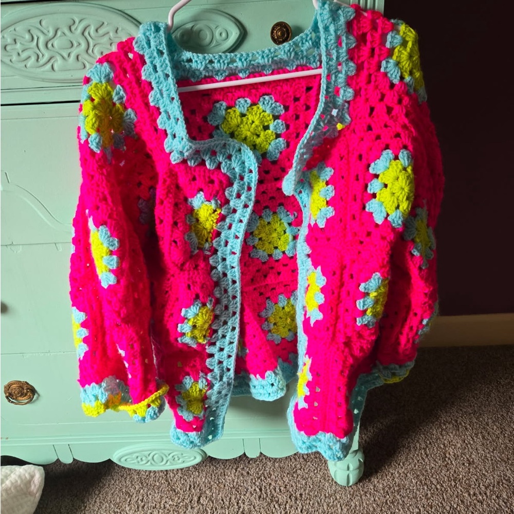 Colorful Crochet Women’s Cardigan